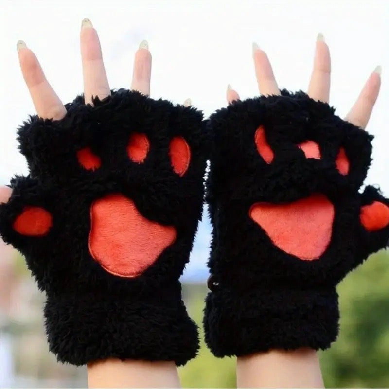 Fuzzy Paw Gloves